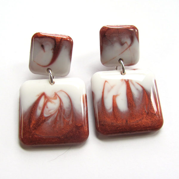 COPPER AND WHITE EARRINGS_1064