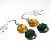 Green and gold earrings Packers earrings