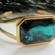 Swarovski Emerald Cuff Bracelet_1088