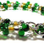 Green and gold beaded bracelet_2929 – Copy