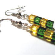 green and gold cube earrings_2965