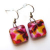 PINK ROSE JEWELRY PETITE SQUARE EARRINGS