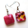 PINK ROSE JEWELRY PETITE SQUARE EARRINGS 4